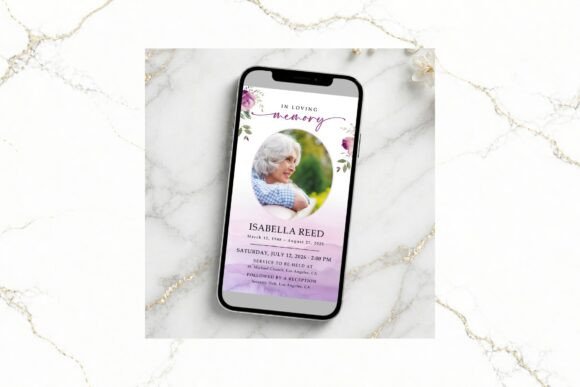 Download Digital Funeral Invitation Canva FR009 - Digital Collection