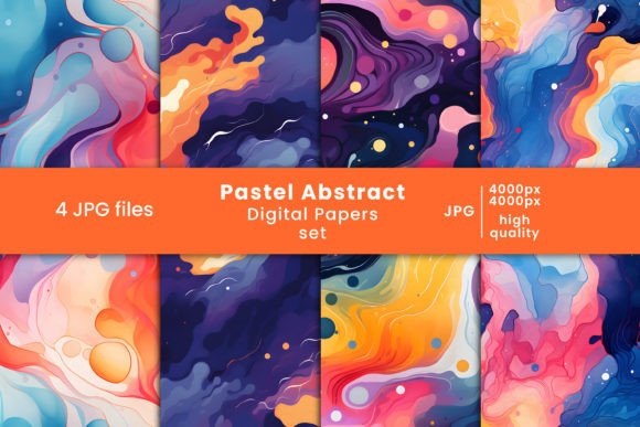 Download Watercolor Pastel Abstract Digital Paper - Digital Collection