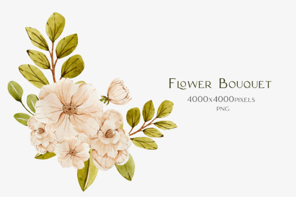 Download Watercolor Bouquet with Pink Flower - Pink flower Collection