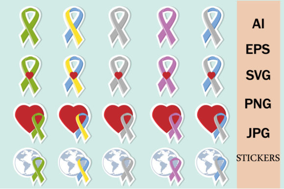 Download Stickers Are Symbolic Ribbons. - Premium Resources
