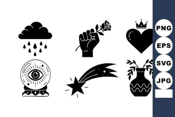 Download Collection of Symbolic Black Vector Icon - Premium Bundle