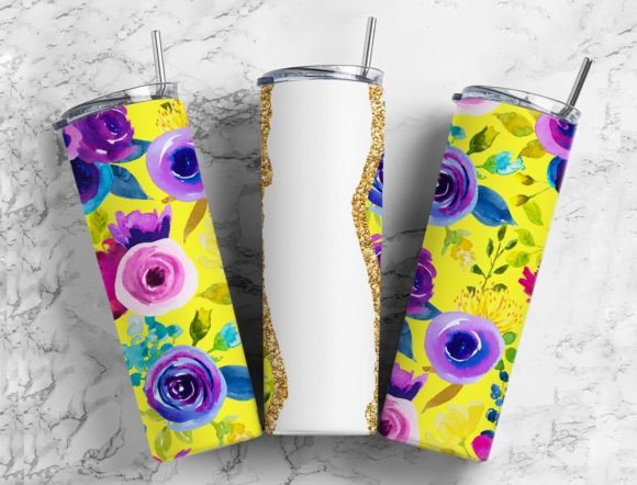 Download YELLOW PINK FLOWER 20oz Sublimation ... - Pink flower Collection
