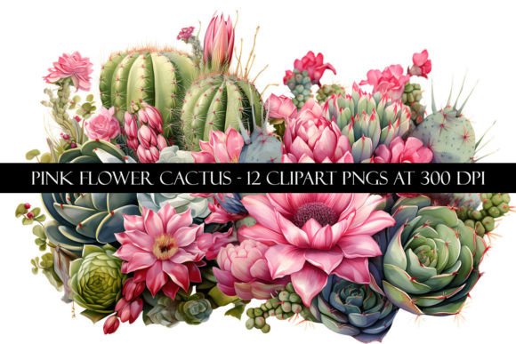 Download Pink Flower Cactus Clipart - Pink flower Collection