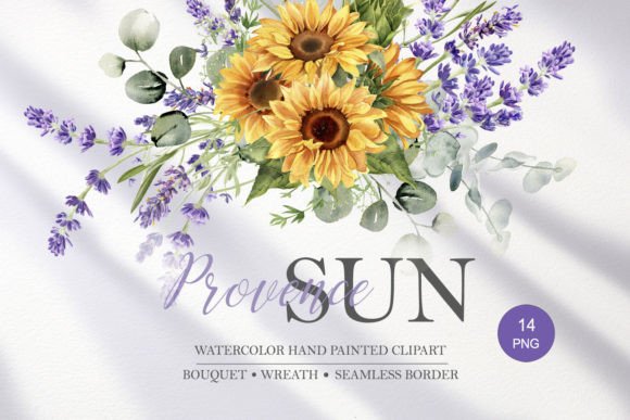 Download Sunflower &amp; Lavender Flowers Clipart. - Lavender flowers clipart Collection
