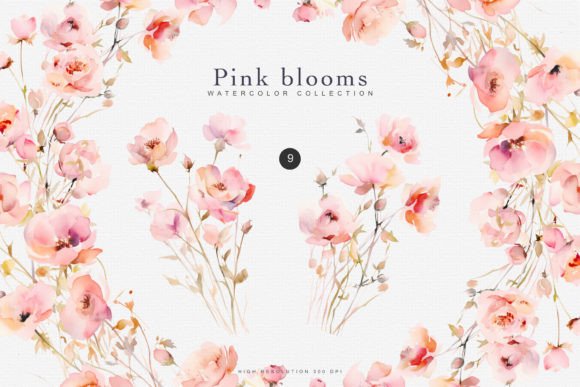 Download Watercolor Pink Flower Clipart - Summer - Pink flower Collection