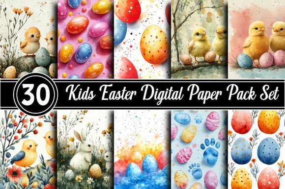 Download Kids Easter Digital Paper Pack - Digital Collection