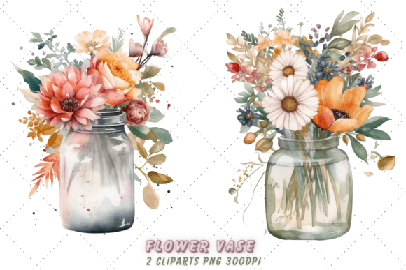 Download Vase with Flowers Watercolor Clipart - Flowers watercolor Collection