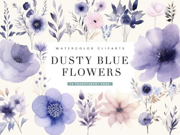 Download Dusty Blue Lavender Flowers Clipart - Lavender flowers clipart Collection