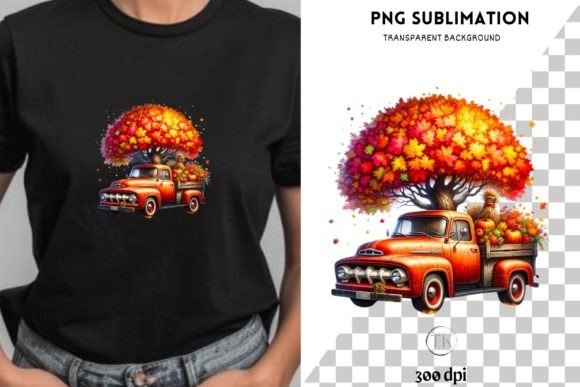 Download Autumn Truck PNG Digital Prints - Digital Collection