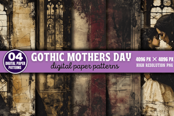 Download Gothic Mothers Day Digital Patterns 9 - Digital Collection