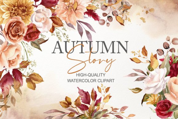 Download Autumn Flowers Watercolor Clipart PNG - Flowers watercolor Collection