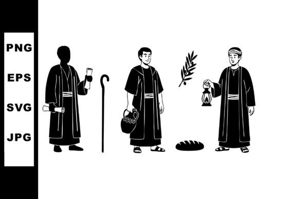 Download Religious Figures Holding Symbolic Items - Premium Bundle